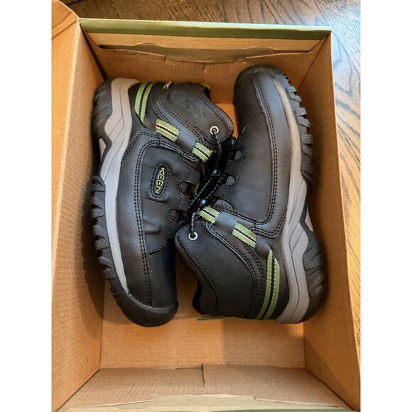 Keen Targhee Mid Waterproof Hiking Shoes Black Green Kids Size 1 NIB NEW $80 - Picture 7 of 16